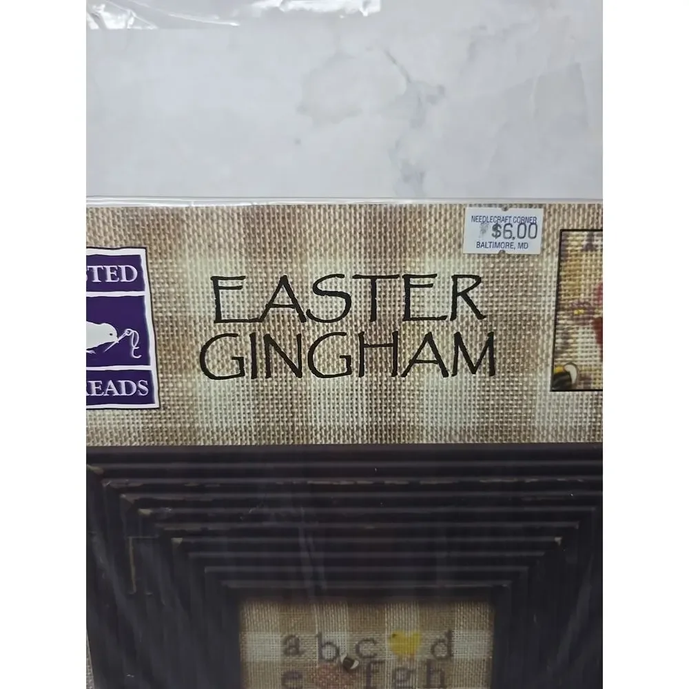 2005 Twisted Threads Cross Stitch Pattern ONLY Easter Gingham